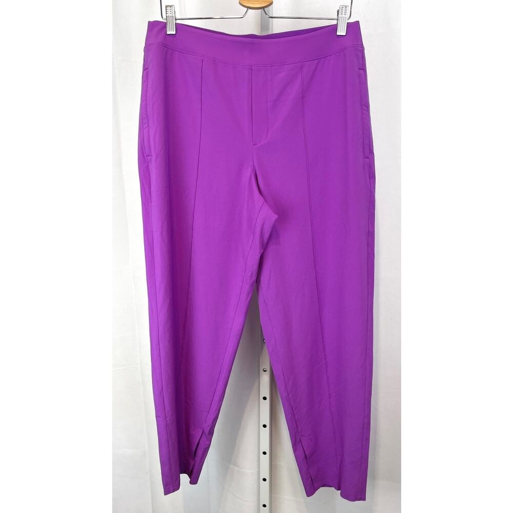 ATHLETA Size 12 Petite 12P Vienna Slim Pants High Rise 882642 Stretch Purple